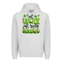 Dove Grey not lucky just really blessed Premium Hoodie - Artiststas