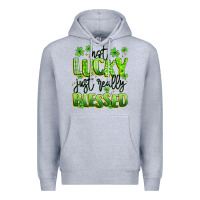 Heather Grey not lucky just really blessed Premium Hoodie - Artiststas