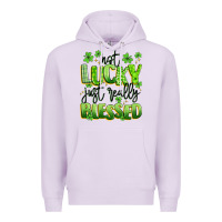 Lilac not lucky just really blessed Premium Hoodie - Artiststas