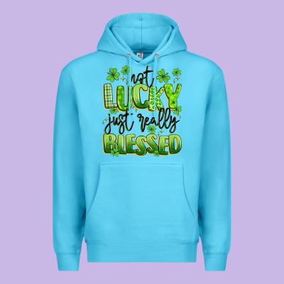 Not Lucky Just Really Blessed Premium Hoodie Designed By Artiststas
