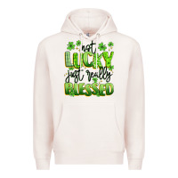 Pale Pink not lucky just really blessed Premium Hoodie - Artiststas