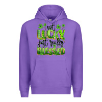 Purple not lucky just really blessed Premium Hoodie - Artiststas