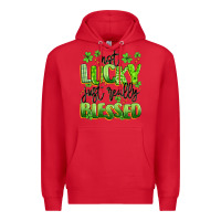 Red not lucky just really blessed Premium Hoodie - Artiststas