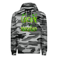 Slate Camo not lucky just really blessed Premium Hoodie - Artiststas