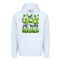 White not lucky just really blessed Premium Hoodie - Artiststas