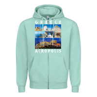 Seafoam greece acropolis famous sights gallery traveler souvenir t shirt Zipper Hoodie - baoMotion