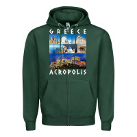 Sports Green greece acropolis famous sights gallery traveler souvenir t shirt Zipper Hoodie - baoMotion