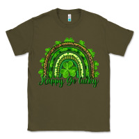 Army Green st. patrick's day happy go lucky Classic Tee - RanaPortraitStore