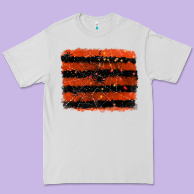 Halloween Spider Backround Premium Tee Designed By Ranaportraitstore