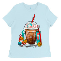 Baby Blue Dentist Frappe Coffee Ladies Tee - FaDigitalArtStudio