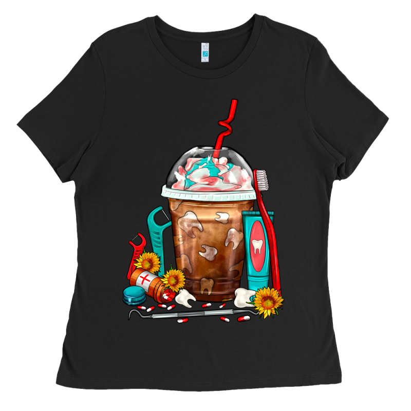 Dentist Frappe Coffee Ladies Tee by FaDigitalArtStudio | Teevron
