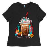 Black Dentist Frappe Coffee Ladies Tee - FaDigitalArtStudio