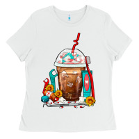 White Dentist Frappe Coffee Ladies Tee - FaDigitalArtStudio