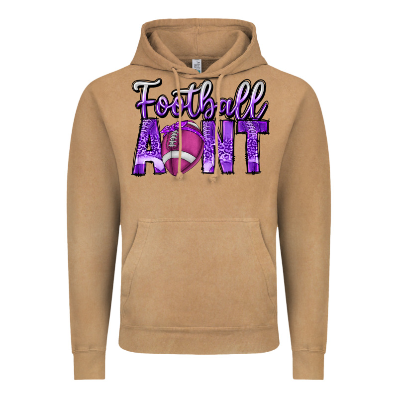 Football Aunt Vintage Hoodie by CowhideDigitalArt | Teevron