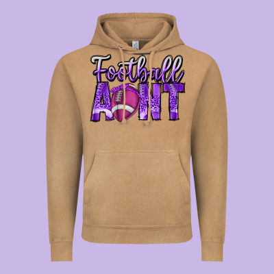 Football Aunt Vintage Hoodie Designed By Cowhidedigitalart
