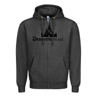 Charcoal Heather desantis world anti woke corporation political t shirt Zipper Hoodie - baoMotion