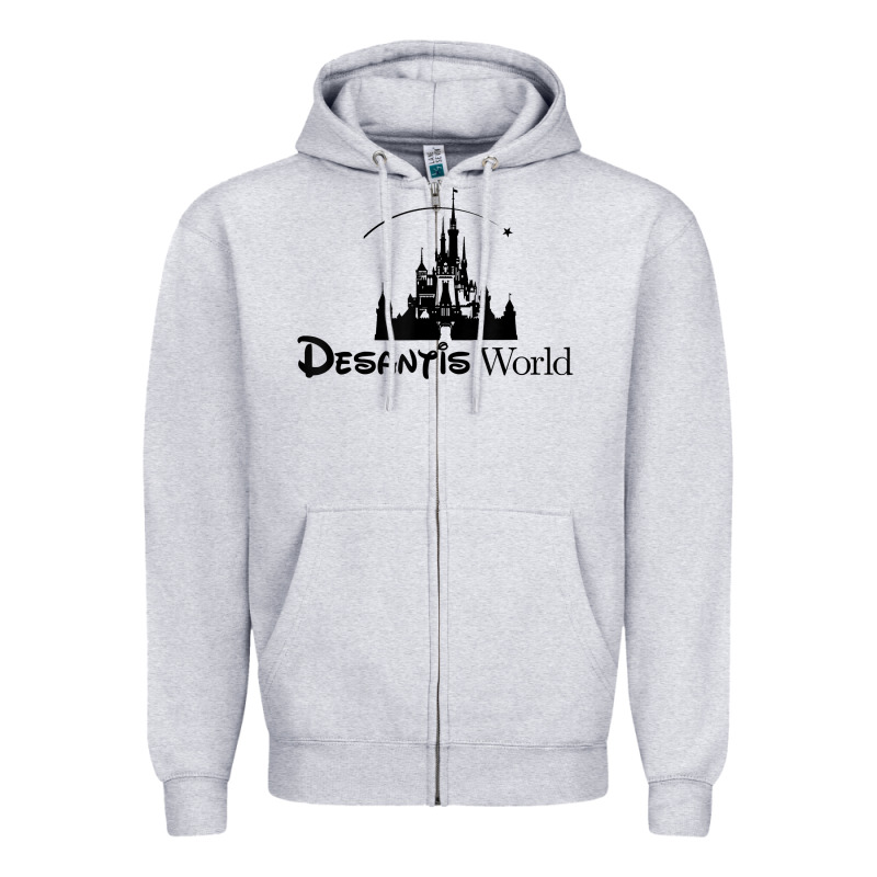 Desantis World Anti Woke Corporation Political T Shirt Zipper Hoodie by baoMotion | Teevron