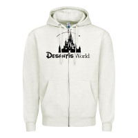 Oatmeal Heather desantis world anti woke corporation political t shirt Zipper Hoodie - baoMotion