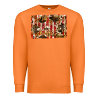 Carrot america, cowhide, leopard backgraund Premium Sweatshirt - JahusDesignShop