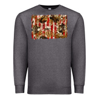 Charcoal Heather america, cowhide, leopard backgraund Premium Sweatshirt - JahusDesignShop