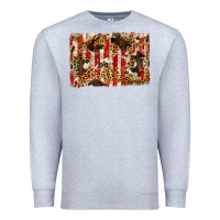 Heather Grey america, cowhide, leopard backgraund Premium Sweatshirt - JahusDesignShop