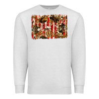 Oatmeal Heather america, cowhide, leopard backgraund Premium Sweatshirt - JahusDesignShop