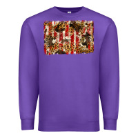 Purple america, cowhide, leopard backgraund Premium Sweatshirt - JahusDesignShop