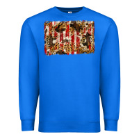 True Royal america, cowhide, leopard backgraund Premium Sweatshirt - JahusDesignShop