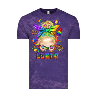 Cloud Purple LGBTQ+ Messy Bun With Snacks Vintage Tee - BundleAndBundleShop