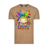 Vintage Coffee LGBTQ+ Messy Bun With Snacks Vintage Tee - BundleAndBundleShop