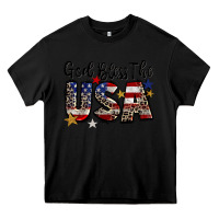 Black god bless the usa Heavy Core Tee - CowGirlArtShop