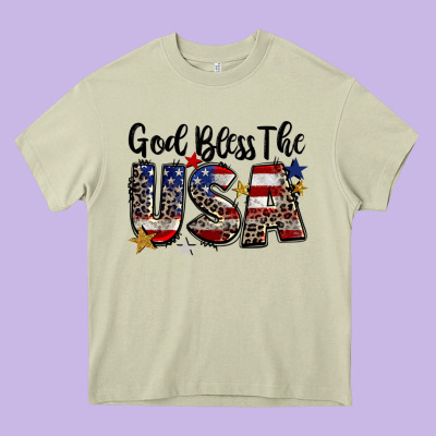 God Bless The Usa Heavy Core Tee Designed By Cowgirlartshop
