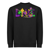 Black mardi gras love Heavyweight Sweatshirt - JahusDesignShop