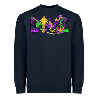 Navy mardi gras love Heavyweight Sweatshirt - JahusDesignShop
