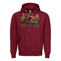 Burgundy traveler Zipper Hoodie - JahusDesignShop