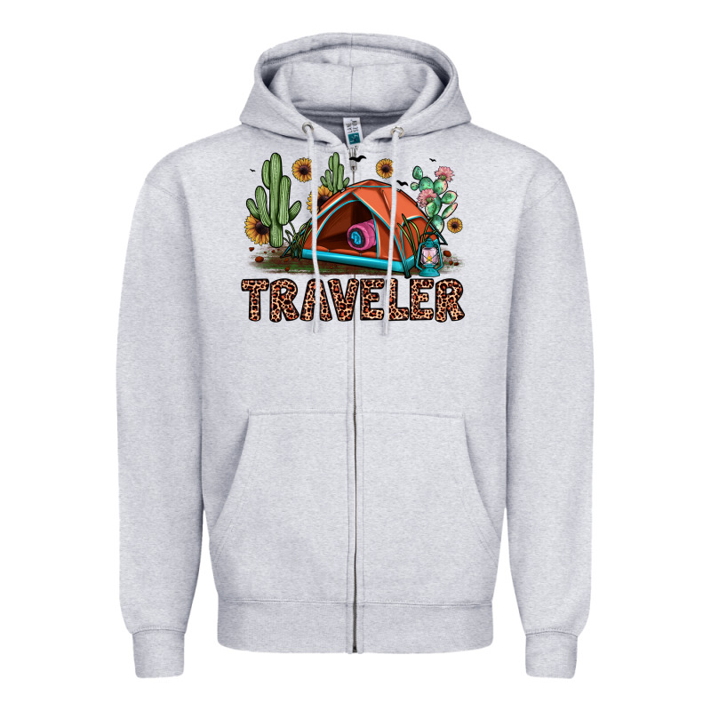 Traveler Zipper Hoodie by JahusDesignShop | Teevron