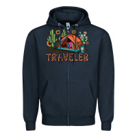 Navy traveler Zipper Hoodie - JahusDesignShop