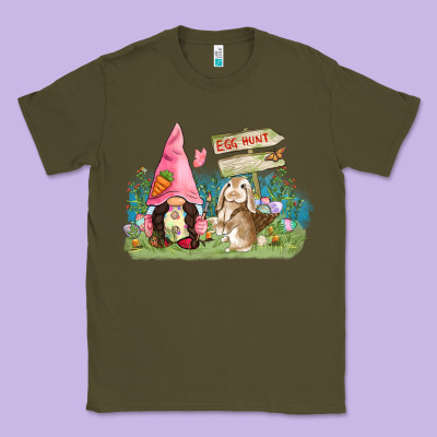 Easter Gnome And Rabbit Egg Hunt  Easter Day Classic Tee Designed By Cowgirlartshop