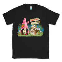 Black Easter gnome and rabbit egg hunt  Easter Day Classic Tee - CowGirlArtShop