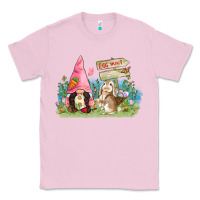 Bubblegum Pink Easter gnome and rabbit egg hunt  Easter Day Classic Tee - CowGirlArtShop
