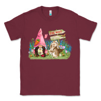 Burgundy Easter gnome and rabbit egg hunt  Easter Day Classic Tee - CowGirlArtShop