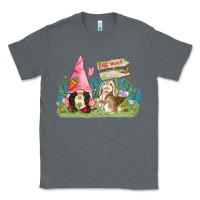Charcoal Heather Easter gnome and rabbit egg hunt  Easter Day Classic Tee - CowGirlArtShop