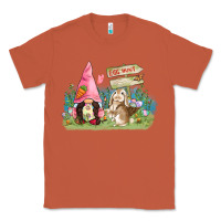 Copper Easter gnome and rabbit egg hunt  Easter Day Classic Tee - CowGirlArtShop