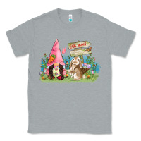 Heather Grey Easter gnome and rabbit egg hunt  Easter Day Classic Tee - CowGirlArtShop