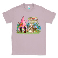 Lilac Easter gnome and rabbit egg hunt  Easter Day Classic Tee - CowGirlArtShop
