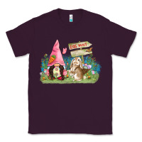 Plum Easter gnome and rabbit egg hunt  Easter Day Classic Tee - CowGirlArtShop