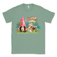 Sage Easter gnome and rabbit egg hunt  Easter Day Classic Tee - CowGirlArtShop