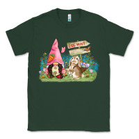 Sports Green Easter gnome and rabbit egg hunt  Easter Day Classic Tee - CowGirlArtShop
