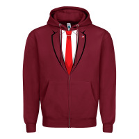 Burgundy halloween trump suit shirt us president easy costume t shirt Zipper Hoodie - baoMotion