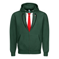 Sports Green halloween trump suit shirt us president easy costume t shirt Zipper Hoodie - baoMotion
